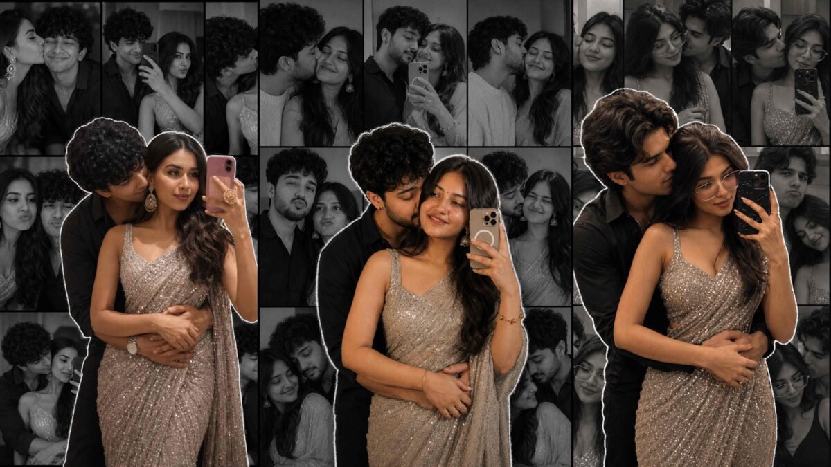 Couple Mirror Selfie AI Photo Editing Prompt | Haryana Preset